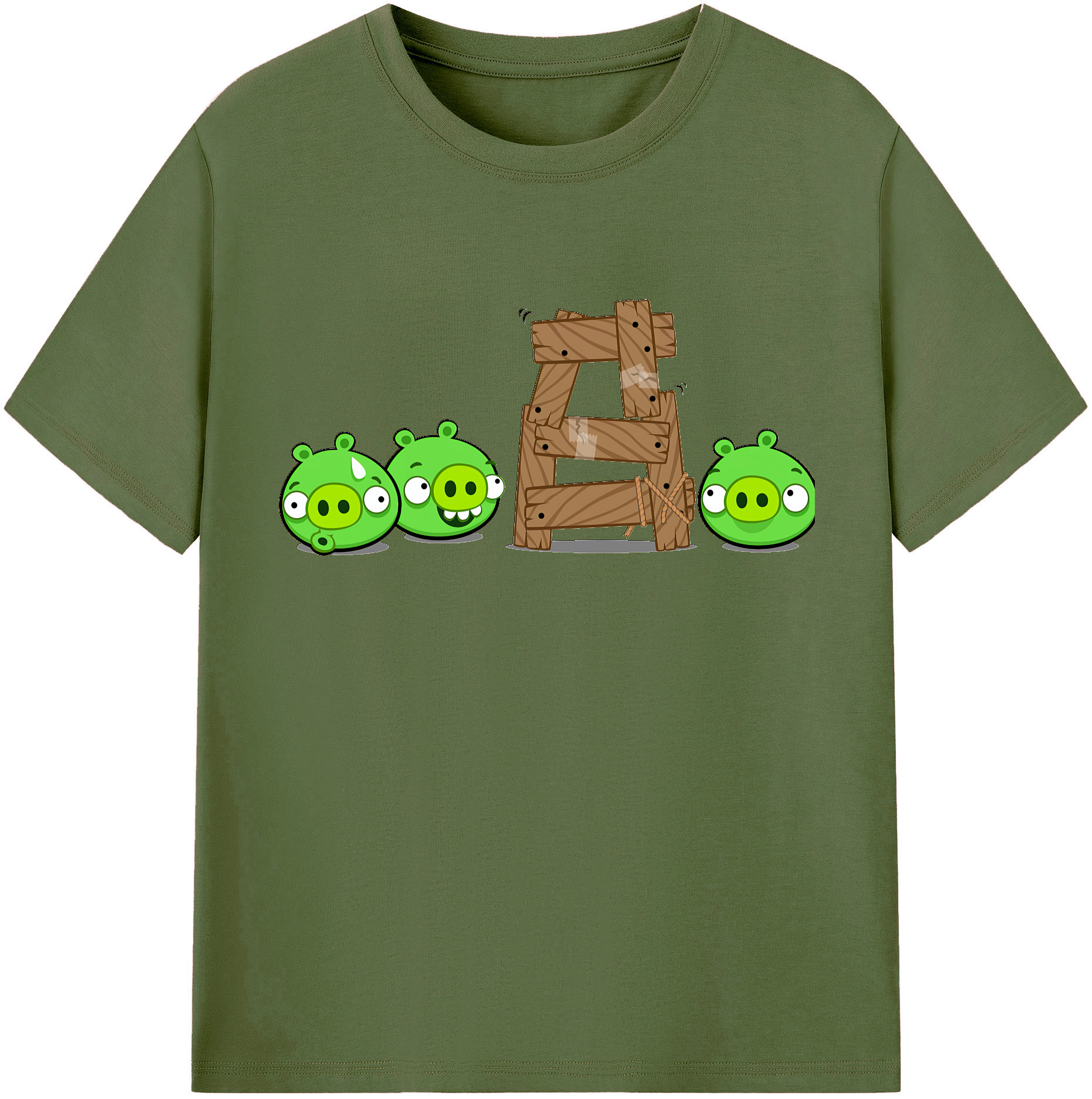 （画像用） Angry Birds アングリーバード 綿100％半袖Tシャツ（フロントプリント）